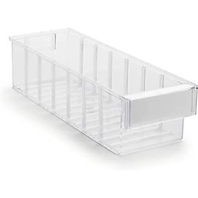 Magazijnlade serie 4015 Treston - polystyreen - L 400 x B 132 x H 100 mm - 3,2 l - transparant