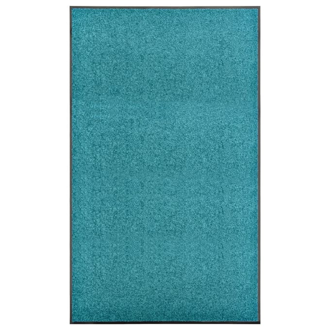 vidaXL - Deurmat - wasbaar - 90x150 - cm - cyaan