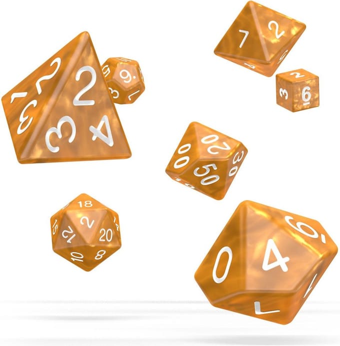 Oakie Doakie Dice from RPG-Set Marble - Orange