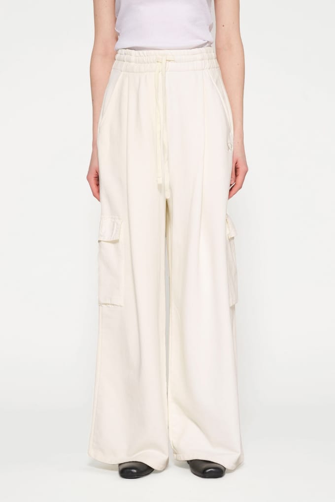10DAYS Wide Leg Cargo Pants Light Natural Größe: XL | Cargohosen Outlet | Damen