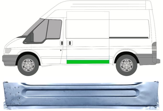 Schuifdeur reparatiepaneel binnen voor Ford Transit 2000-2013 / Links