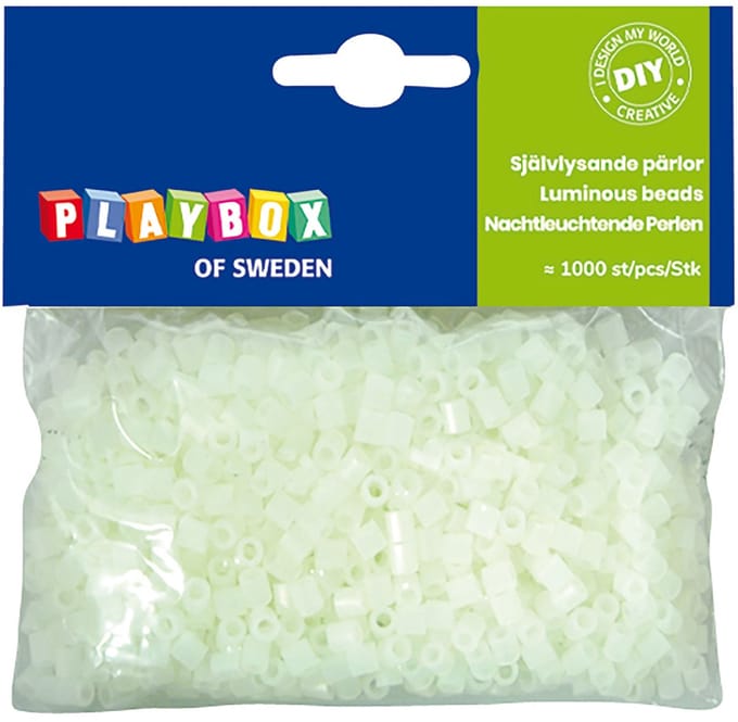 Strijkkralen 1000 stuks - glow in the dark
