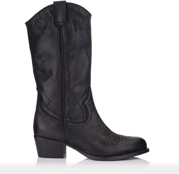 Omnio dulce cowboy laarzen zwart nubuck leer