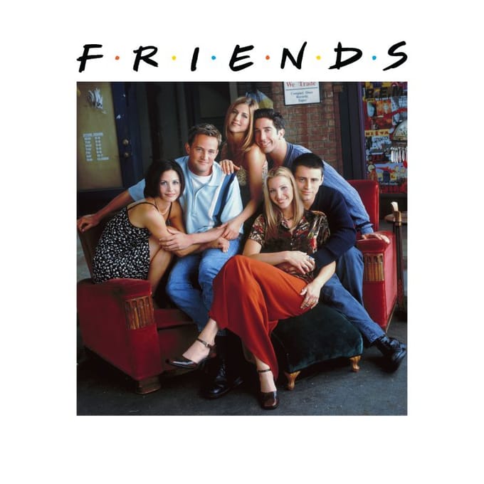 Friends Classic Character t-shirt - Wit - 3XL