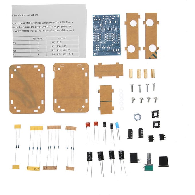 47 Amp DIY NE5532 Hi-Fi Hoofdtelefoonversterker Kit Met Behuizing DC9V-18V