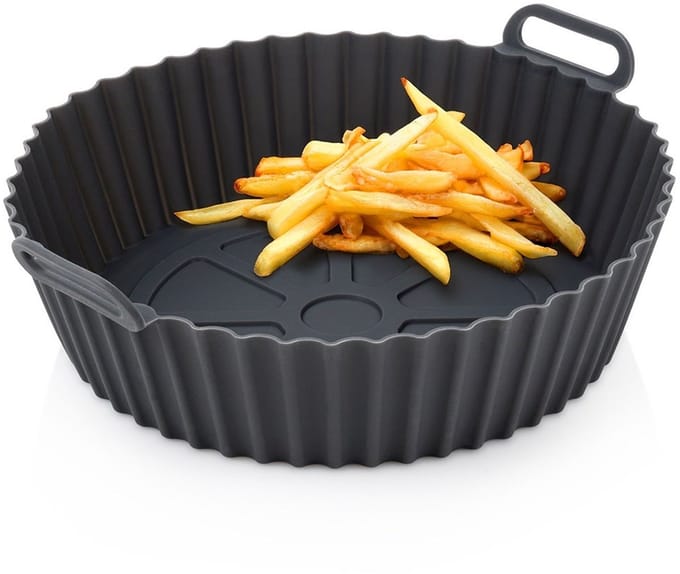 HiT Serie - Silikonenvorm voor Air Fryer - Grijs - 20 cm
