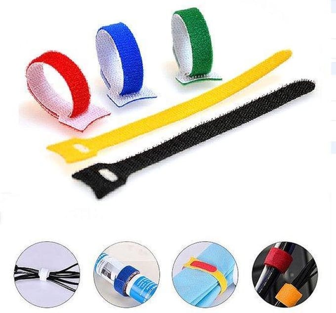 Hersluitbare Klittenband Kabelbinders -  Set 85 Stuks