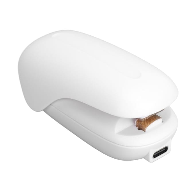 Hitte Mini Bag Sealer Draagbare USB Oplaadbare Plastic Chipszak Sealer voor Alle Bewaarbehoeften white