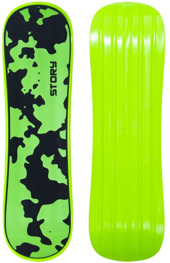 Story Snowskate Green Camo 81 cm. Compacte Snowskate met Antislip Deck en Camo Design