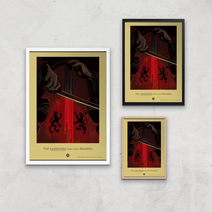 Game of Thrones Lannisters Giclee Art Print - A4 - Print Only