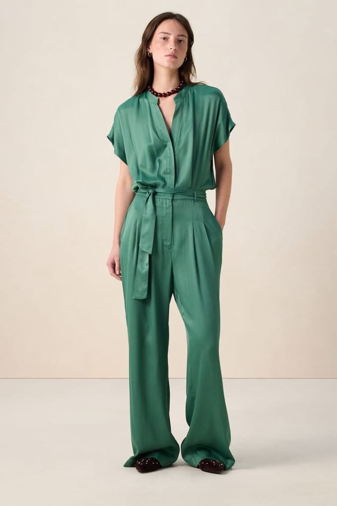 Sissy-Boy - Groene jumpsuit met open rug