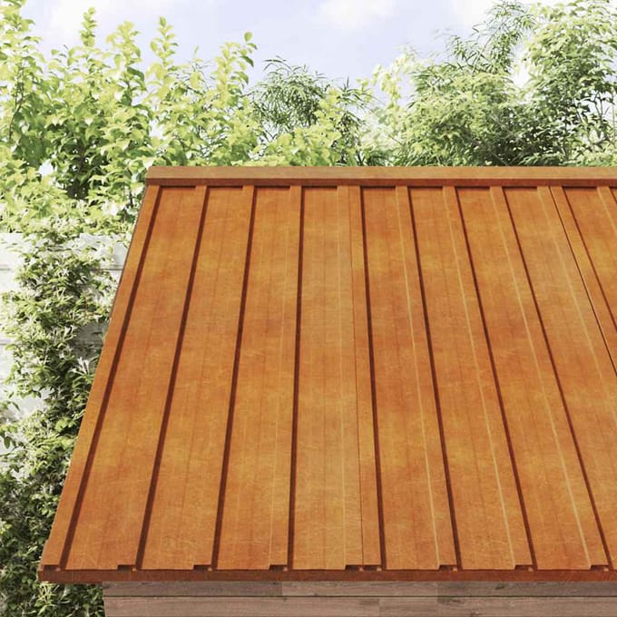 vidaXL - Dakpanelen - 12 - st - 80x44 - cm - cortenstaal - roestig