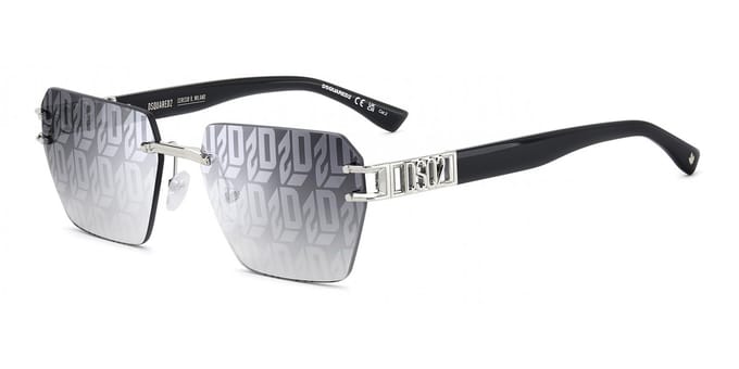 Dsquared2 D2 0173/S PALLADIUM/ GREY TOP LINEAR MIRRORED 58/17/145 Herrenbrillen Zonnebrillen