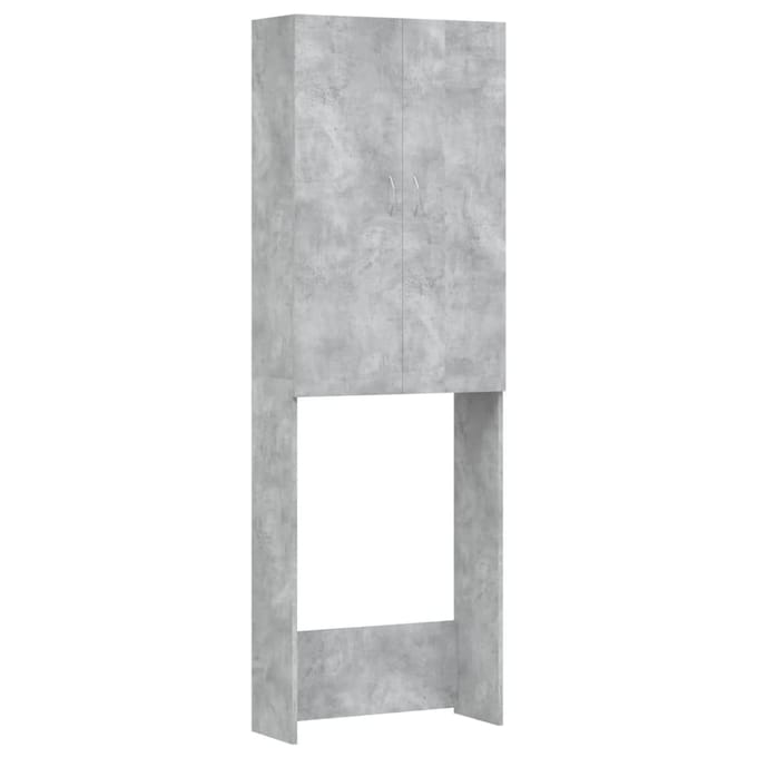 vidaXL - Wasmachinekast - 64x25,5x190 - cm - betongrijs