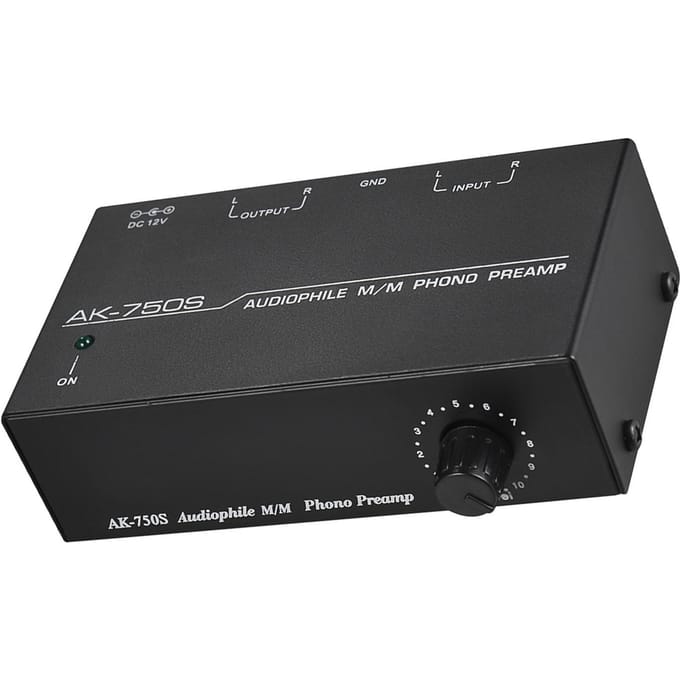 Audiofiele M/M Phono-voorversterker Voorversterker met niveauregeling RCA-ingangs- en uitgangsinterfaces EU Plug zwart