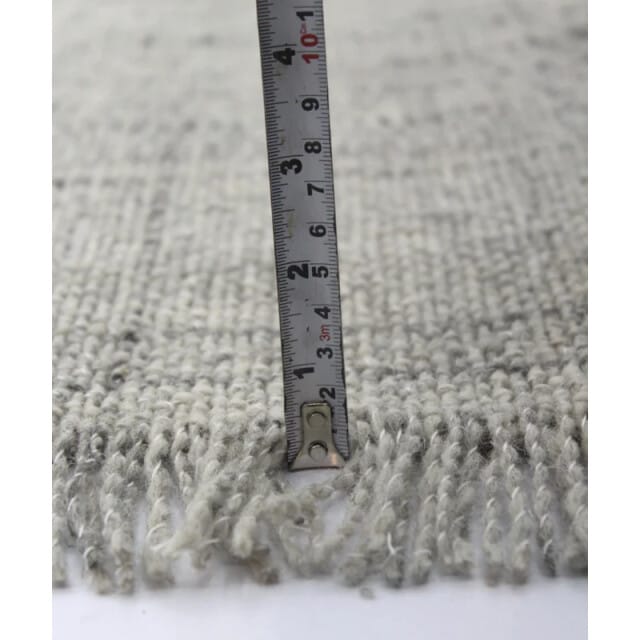 Vloerkleed Flocus Wol Effen Grijs- 160x230 CM