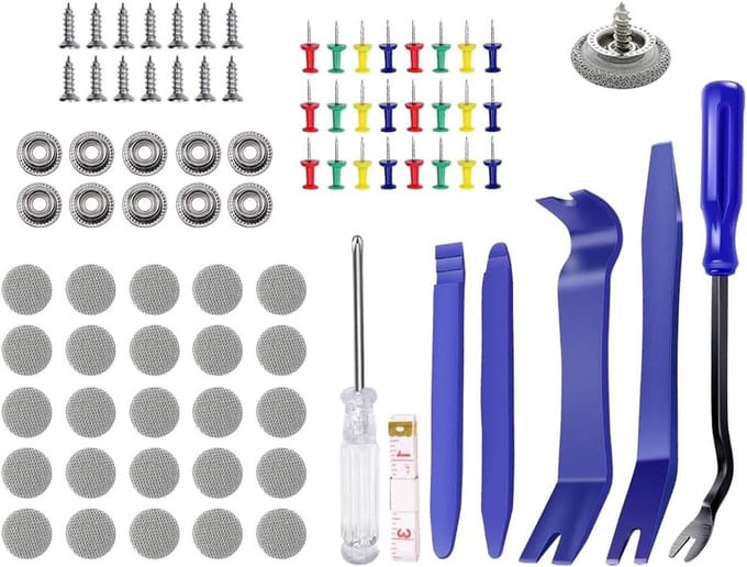 140 Pcs Car Roof Repair Screws - Rivets - Sky Repair Kit - Knobs - Buckle Kit voor Auto
