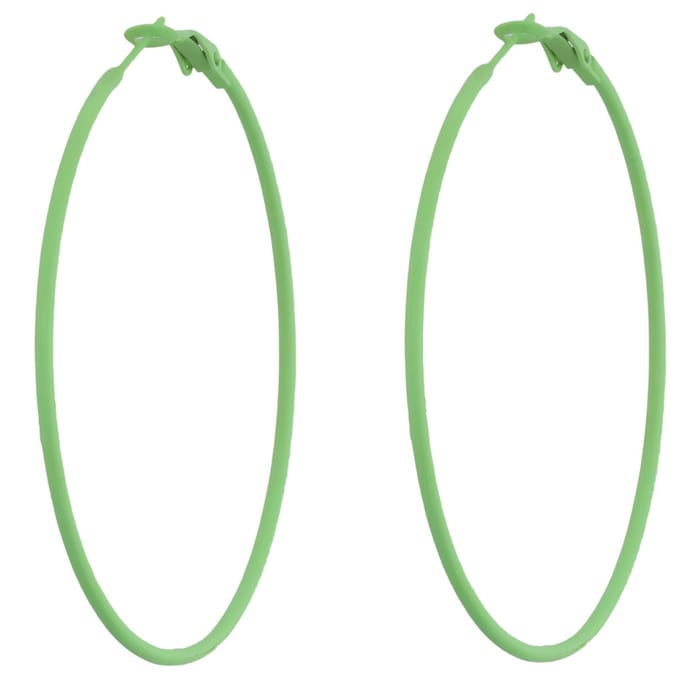 Behave - Oorbellen - Oorringen - Dames - Neon Groen - Trendy Statement - Lichtgewicht - 6 cm