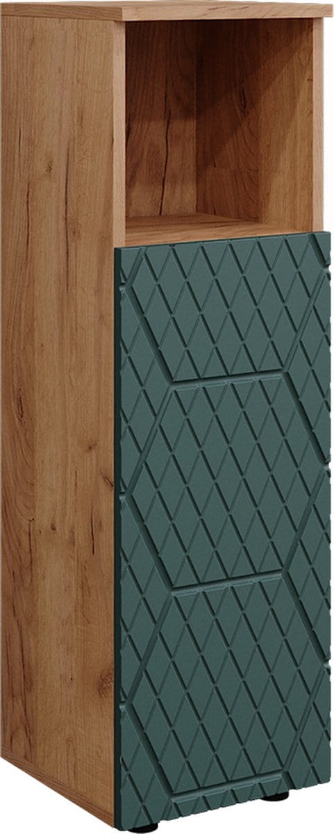 Vicco Irma Midikast – 30 x 95 cm Groen/gouden eik