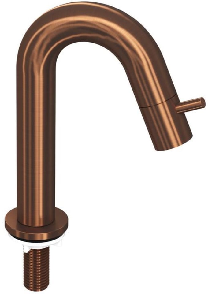 INK - Fonteinkraan Staand Gebogen Laag Model - Br Rose Goud Mat