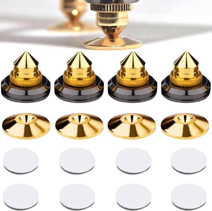 Speaker Tips 4 Pack - Goud - Geluidsisolatie - Verbeter geluidskwaliteit - ShopVlot