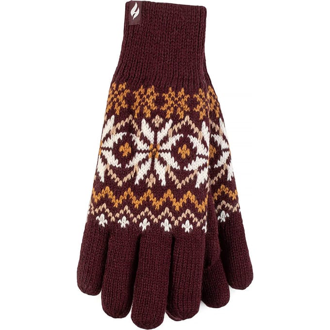 Heat Holders - Dames Zachte Thermische Handschoenen - Wijn