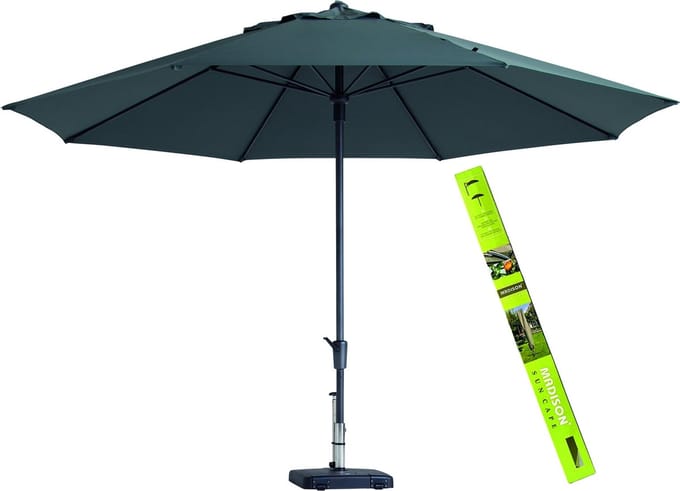 Parasol Rond Grijs Timor 400cm Madison incl Beschermhoes