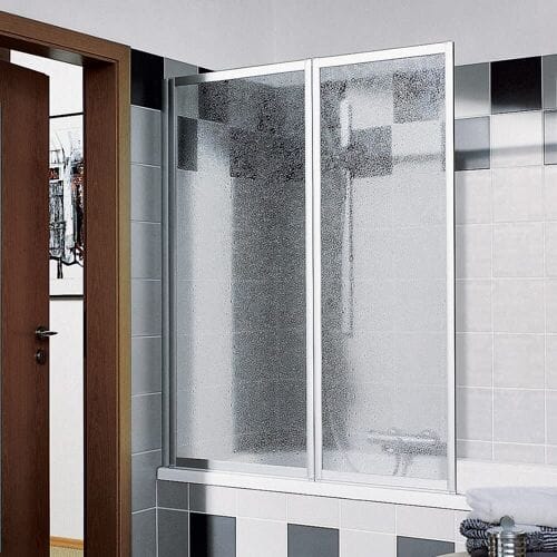 Kermi Vario 2000 folding wall 2-leaf on bath 100 x 140 cm V2TS10751412K