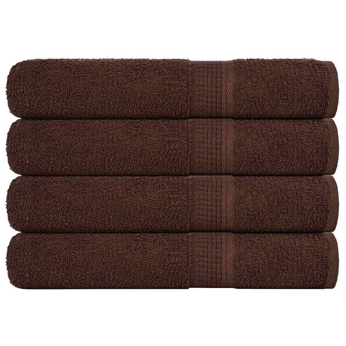vidaXL - Saunahanddoeken - FROGN - 4 - st - 80x200 - cm - 360 - g/m² - bruin