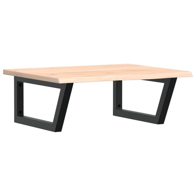 vidaXL - Badkamer - wandschap - staal - en - massief - eikenhout