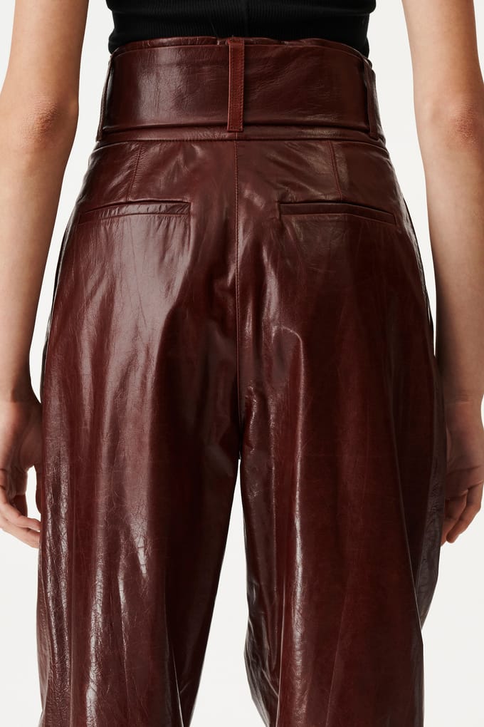 IRO Paris Salil Trouser Garnet Taglia: M | Pantaloni di pelle Outlet | Donna | Rosso