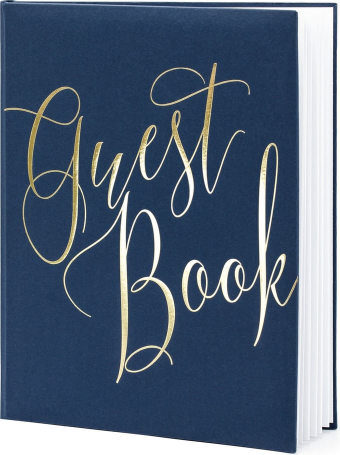 Gastenboek Navy & Gold