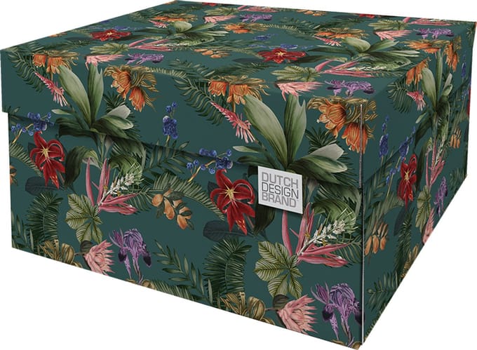 Dutch Design Brand - Dutch Design Storage Box - Opbergdoos - Opbergbox - Bewaardoos - Bloemen - Wildflower