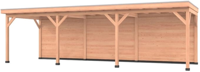 Douglas overkapping, 900 x 350, met achterwand, Westwood Comfort Plus