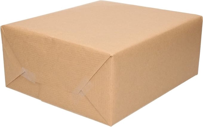 Duni rol Kaftpapier/verzendpapier rol - 8x stuks - 500 x 70 cm - bruin - 80 grams kwaliteit