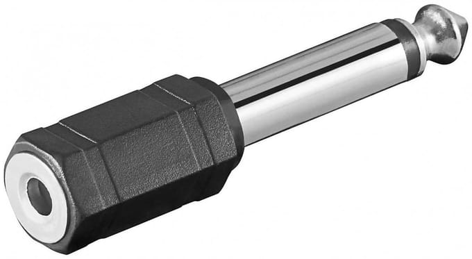 6,35mm Jack mono (m) - 3,5mm Jack mono (v) adapter