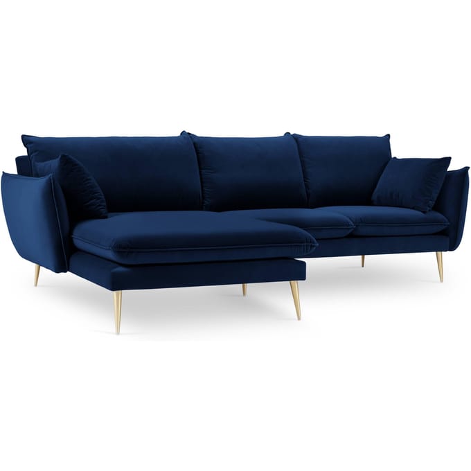 3.5-zitshoekbank Elio links velvet | Milo Casa