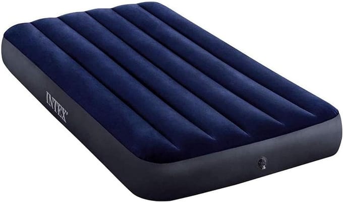 Luchtbed Dubbel - Opblaasbaar matras - Extra slaapplaats - Robuust vinyl - 191 x 99 cm - Blauw