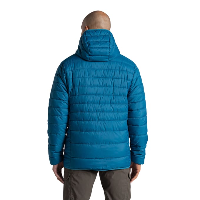 Craghoppers Heren Compresslite IX Gewatteerd jack met capuchon (Kustblauw)