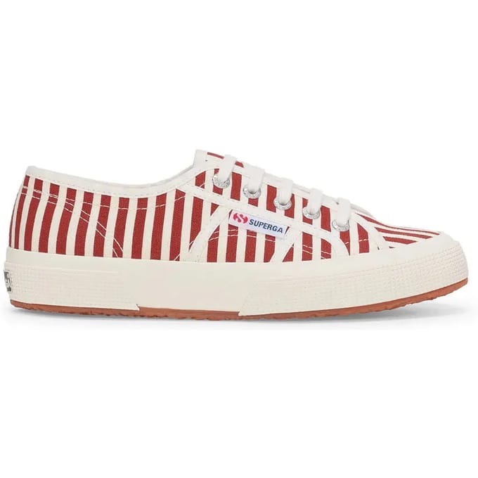 Sneakers met veters met streepjesprint