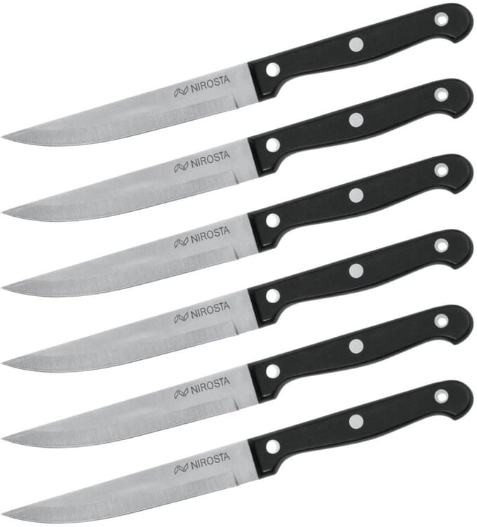 Set van 6 Nirosta Mega steakmessen 21 cm