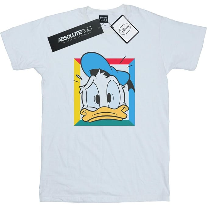 Disney Heren Donald Duck Paniekerig T-Shirt (Wit)