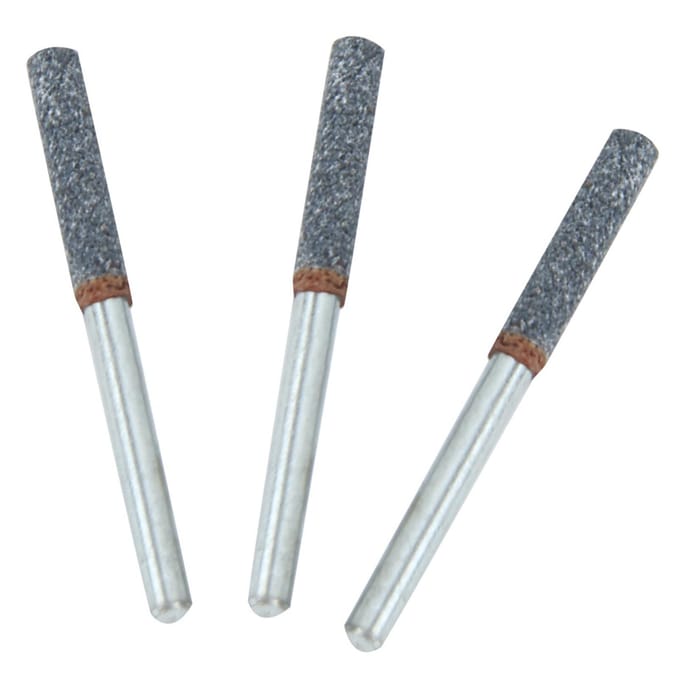 3 Stuks 4mm 5/32in Diamant Kettingzaagslijper Steenboren Vijl Slijpgereedschap voor Roterend Gereedschap gray