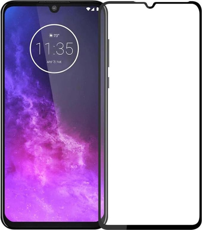 Shop4 - Motorola One Zoom Glazen Screenprotector - Edge-To-Edge Gehard Glas Transparant
