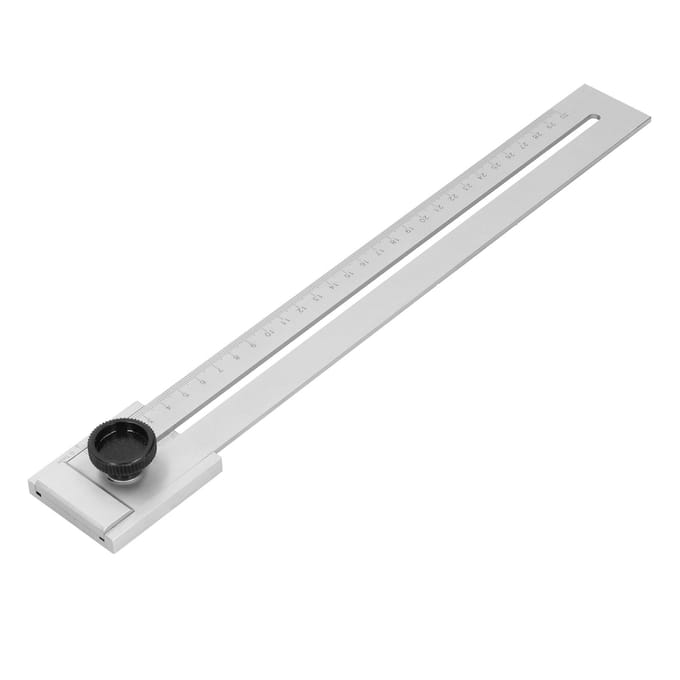 Règle Coulissante de Précision à Tracer Menuiserie Parallèle Acier au Carbone Outil de Mesure 300mm white