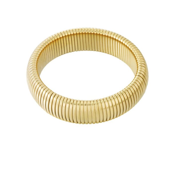 Yehwang - Armband - Elastiek met strepen - Goud - Stainless Steel - 20 mm