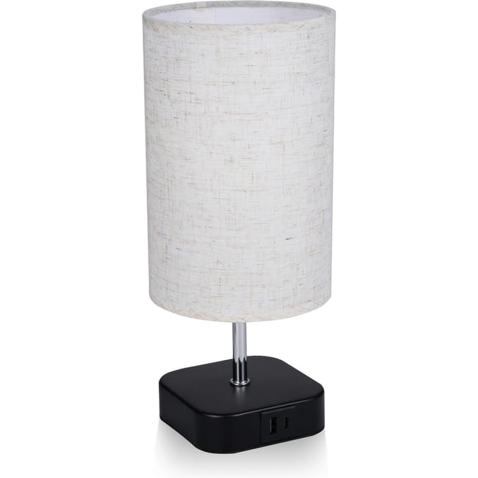 Lampe de table à commande tactile, lampe de chevet avec ampoule LED 4 W, lumière blanche chaude, intensité variable sur 3 niveaux Square US Plug