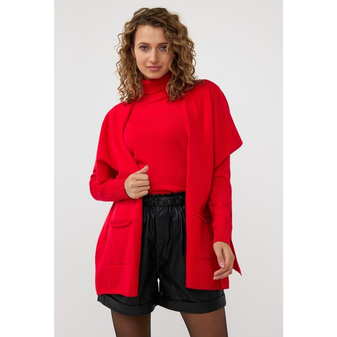 EsQualo Poncho Red Größe: XS/S | Ponchos Outlet | Damen | Rot