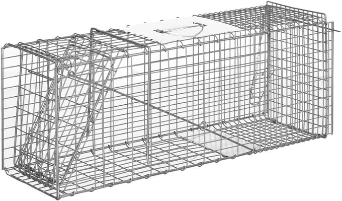 Outsunny-dierenval-staal-81x26x34,5cm-zilver