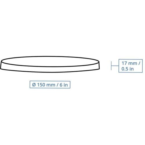 GGM Gastro (300 Stück) Karton-Membran-Deckel - Ø 150mm - Braun